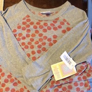 LuLaRoe Sloan - 14 kids three quart length shirt